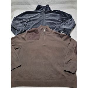 Womens Both 3XL Set - Company Ellen Tracy Velvet Full Zip + Ralph Lauren Sweater